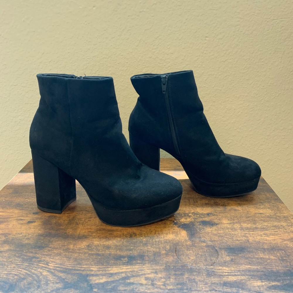 Black 4 inch Ankle Boots/Heels